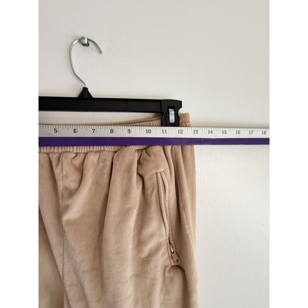 Skims Velour Jogger Lounge Pants Women’s Small Honey Beige Soft Plush Drawstring - Picture 5 of 10